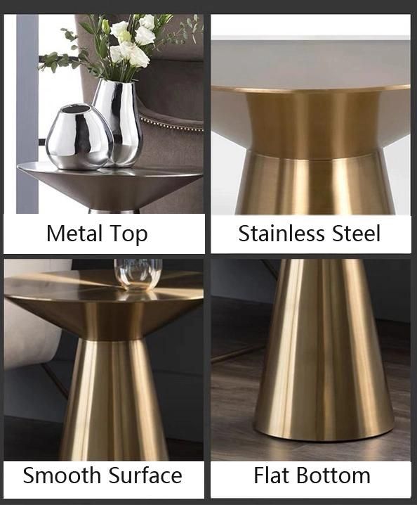 Goods in Stock China Manufacturer Metal Furnniture Stainless Coffee Table