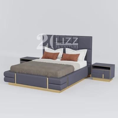 High End Quality European Style Apartment Hotel Home Furniture Wooden Frame Bedroom Bed