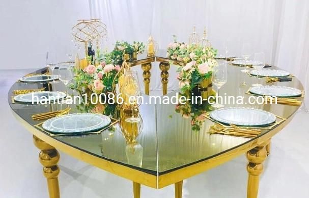 Banquet Table Stainless Steel Coffee Table Italy Glass Table Round Dining Table