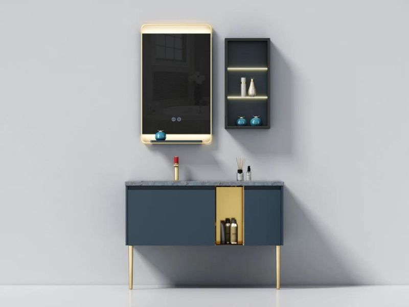 Floor Mounted Luxury Bathroom Cabinet Furniture New Design Waterproof Bathroom Vanity