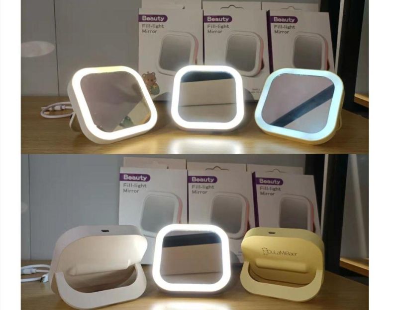 Foldable Mini Make up Mirror Portable Pocket LED Mirror