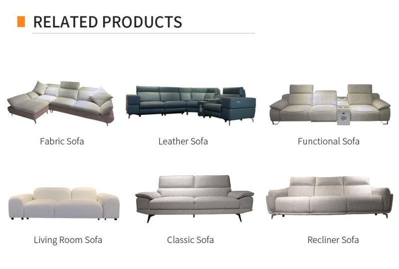 High Quality Hot Selling Italian Light Luxury Living Room Furniture Fabric Sofa Set