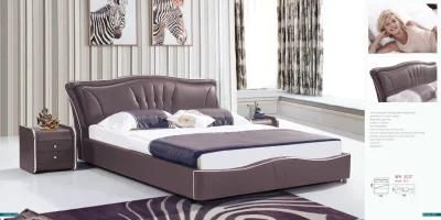Modern Style Bedroom Double Bed Home Furniture Simple Leather Bed
