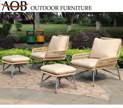 Modern Furniture Outdoor Leisure Sofa Bistro Set Patio Aluminum Rope Beach Chair