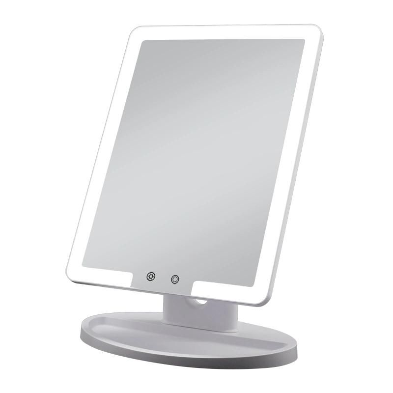 Home Makeup Rectangle Framed Mirror with LED Light for Beauty Salon Furniture