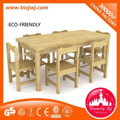 Long Oak Table Chair Classroom Wooden Furniture