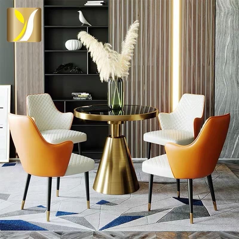 Modern Simple Side Designs Round Tea Table Living Room Leisure Office Reception Luxury Tea Table