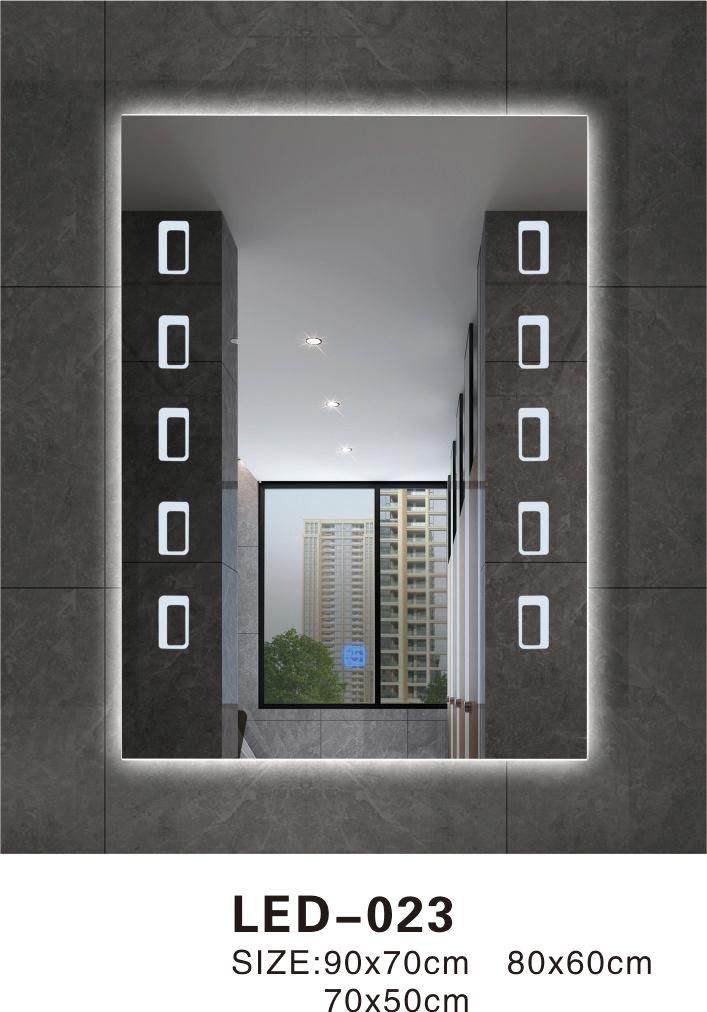Hotel Marble Basin Sinks Double Sinks Bathroom Furniture Bathroom Vanity LED Mirror Cabinet