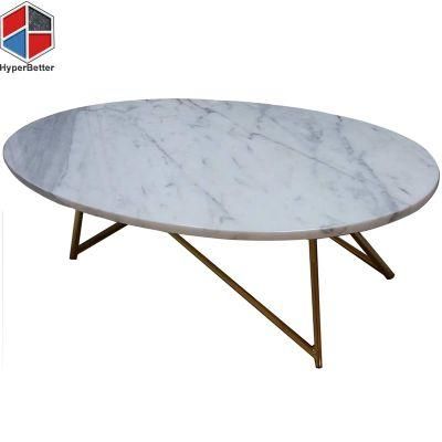 Since 2005 Wholesale Customized Oval Marble Coffee Table Top Eased Edge