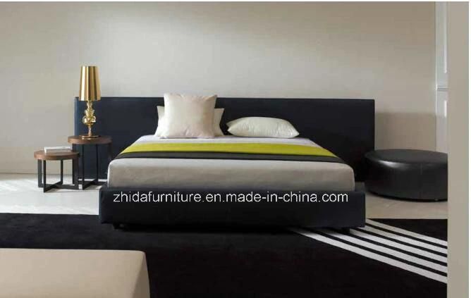 Modern Design King Size Bedroom Furniture Leather Bed