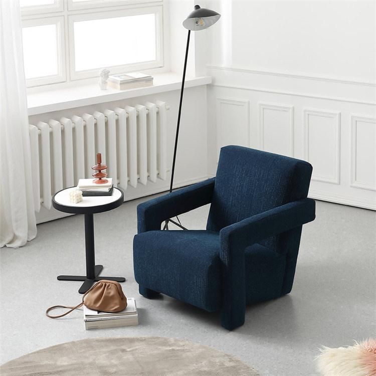Modern Home Furniture Leisure Velvet Fabric Wooden Single Sofa Chair for Hotel Living Room