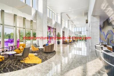 Zhida Customized 5 Star Hotel Lobby Furniture Living Room Sofa Apartment Furniture Modern Hall Reception Leisure Chair Set for Public Area