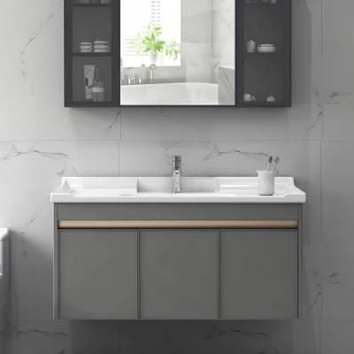 24 Inch Modern Floating Gray Bathroom Vanity with Sink