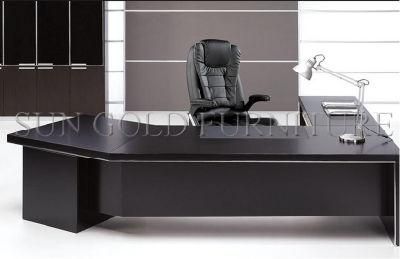 Modern Luxry Black Office Table L Curve Executive Desk (SZ-ODL305)