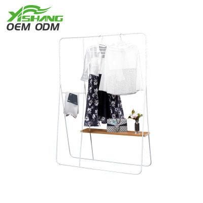 Wholesale Modern Customized Display Stand Retail Metal Hanging Clothes Display Racks, Garment Store Furniture Gold/Clothing Rack