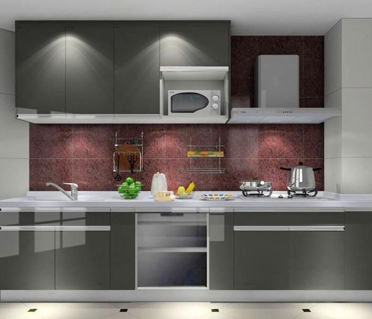 E0 Chipboard Kitchen Cabinet as Customized