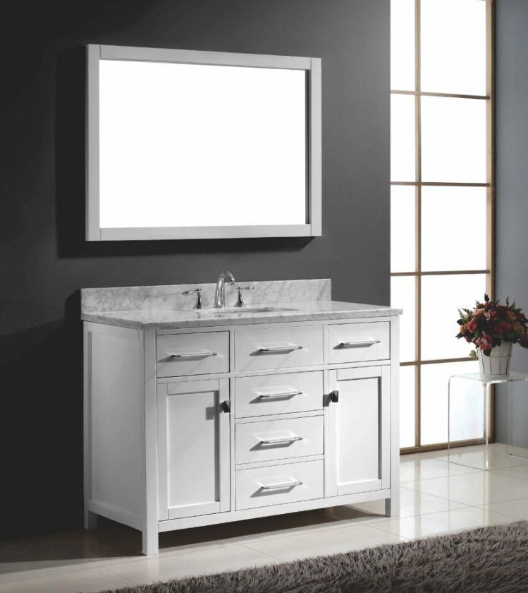 Modern Luxury Bathroom Equipment Wall Hung Wsingle Sink Solid Wood Bathroom Cabinet with Countertop