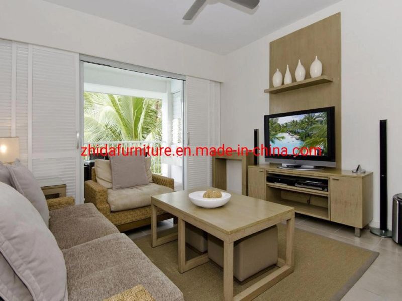 Chinese Teak Wood Hotel Guess Double Room Furniture Apartment with Furniture Sofa