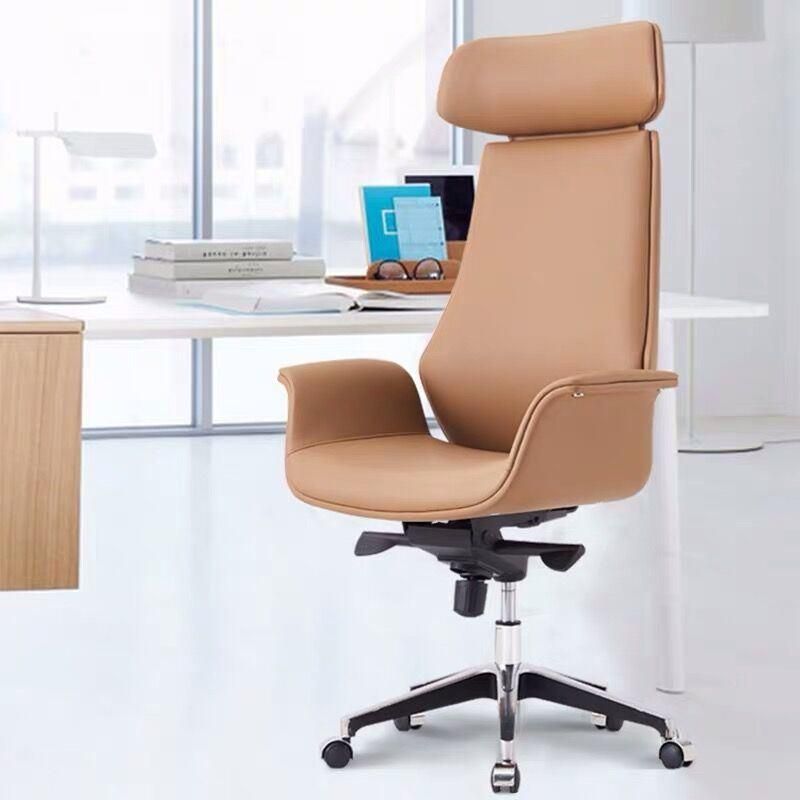 Modern Executive Wooden Office Leather Boss Chair Geninue Leather Executive Chair