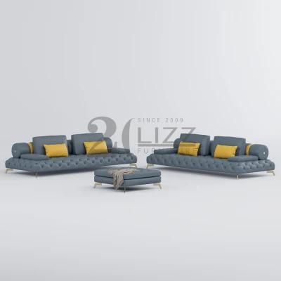 Unique Italian Designer Modern Home Sofa Furniture Minimalist Luxury Real Leather Couch Sofa Set