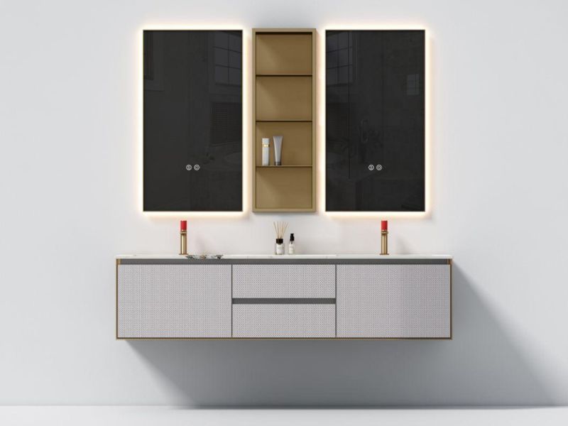 2022 New Design Rock Plate Sink Bathroom Vanity Cabinet