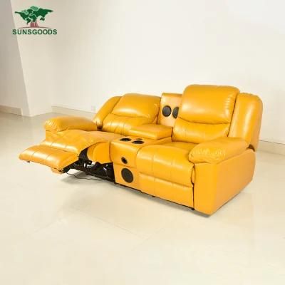 Recliner Top Grain Leather Home Theater Sofa Furniture with Recliner