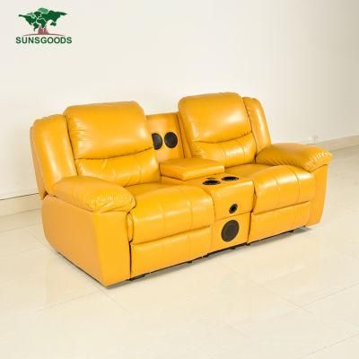 Living Room Furnitures Confortable Modern Manual Reclining Sofa Leather Sofa