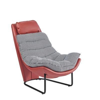 Hot Sale Luxury Nordic Modern Furniture Fabric Leisure Lounge Sofa Chair with Metal Leg
