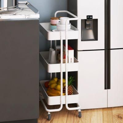 Home Furniture Kitchen Multifunction 3 Tier Movable Storage Rack