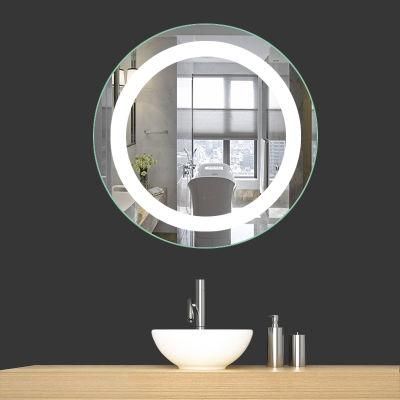 Illuminated Mirror Hotel Home Round Shape Wall Mounted Bathroom LED Lighted Makeup Mirror