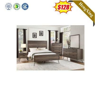 Wholesale Price Modern Chinese Hotel High Back Wooden Home Bedroom Furniture Double King Size Bed