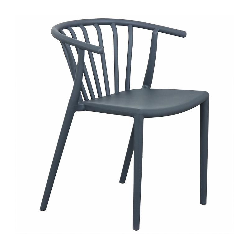 Wholesale Outdoor Furniture Modern Style Garden Furniture Union Plastic Chair Eco-Friendly PP Armrest Dining Chair