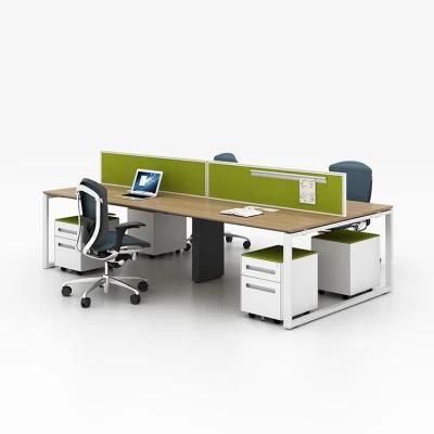 Modern Office Furniture Particle Board Desktop Computer 4 Seater Office Desk Desk for 4 Person Workstation