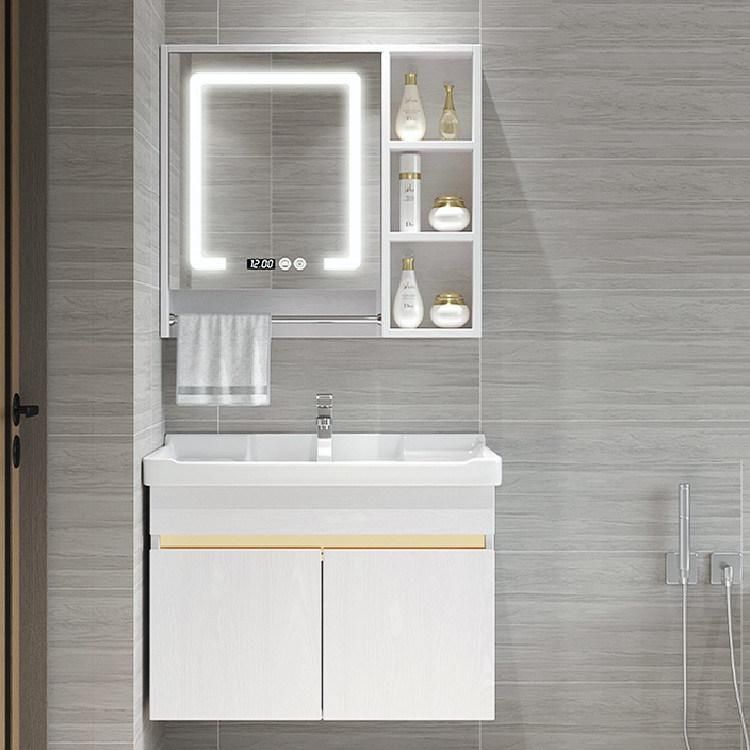 Luxury Bathroom Cabinet with LED Mirror Vanity Basin, Home Decor Adjustable Mirror