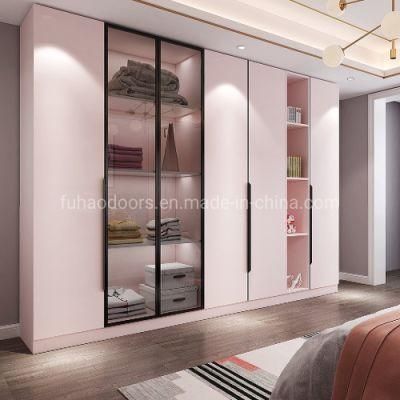 Customized Modern 2 Door MDF Wood Wooden Clothes Wardrobe