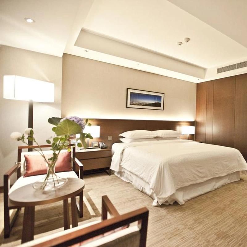 5 Star Solid Wood with Wood Veneered Panel Hotel Modern Bedroom Furniture