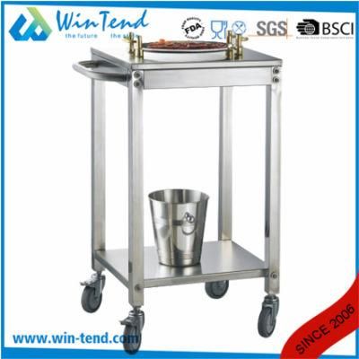 Restaurant Stainless Steel Kitchen Service Dish Plate Collect Trolley
