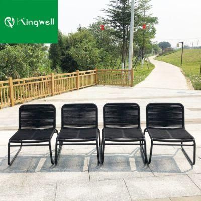 Foshan Manufacturer Modern Commercial Restaurant Aluminum Outdoor Rope Dining Chair