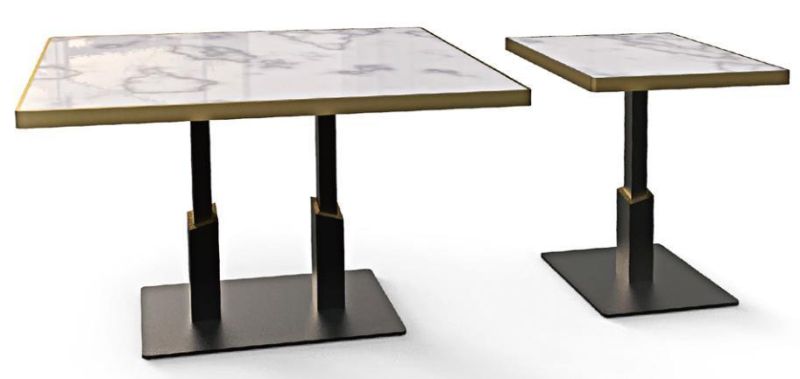 Modern Dining Table Rectangular Tables Steel Dinner Table Cast Iron Legs for Furniture