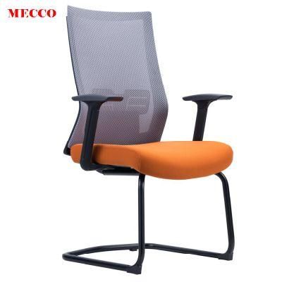 2022 New Hot Sale Unique Luxury Furniture MID Back Mesh Seat Metal Base Visitor Guest Conference Lumbar Support Office Chairs