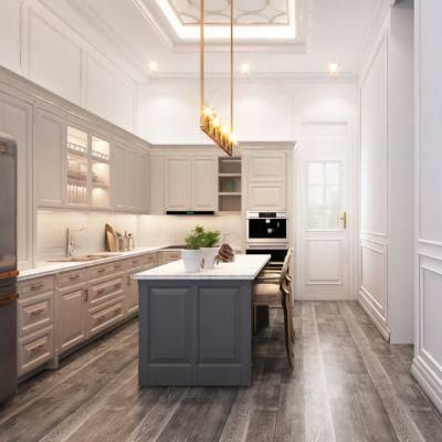 Matte Grey Custom Kitchen Cabinet Melamine Board Kitchen Cabinet Design Kitchen Furniture