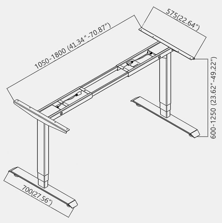 Wholesale Standing Desk Dual Motor Sit to Stand Desk with 3-Stage Adjustable Legs Home Office Desk