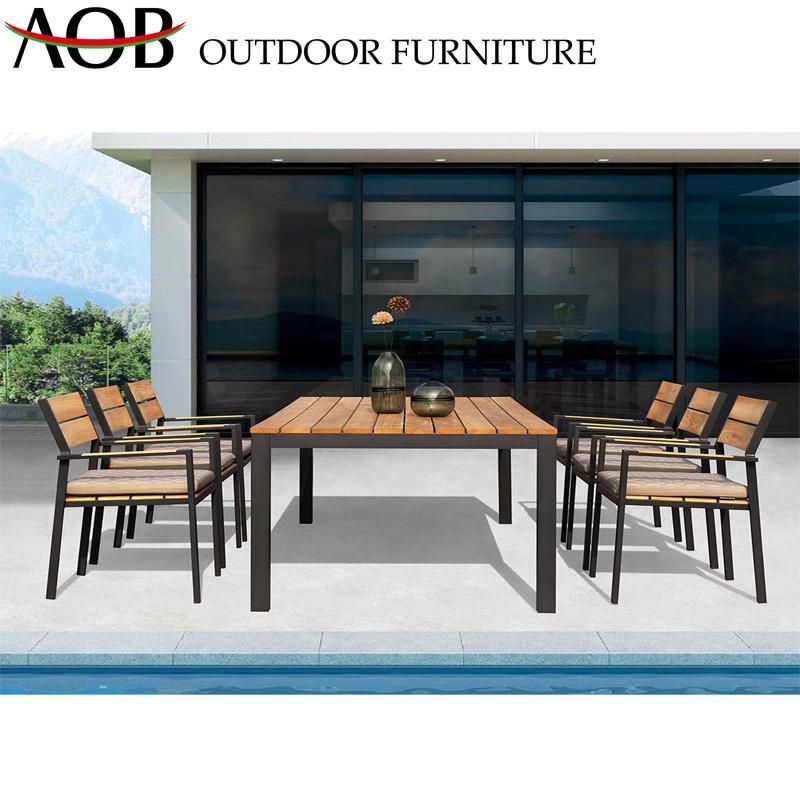 Patio Garden Dining Sets Outdoor Teak Wood 7 Piece Home Furniture Dining Chairs