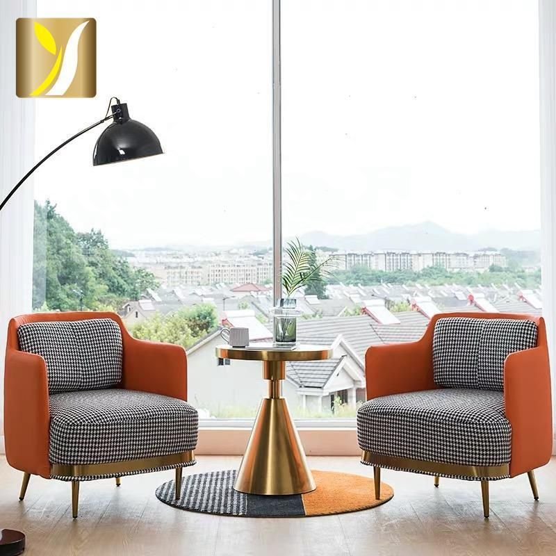 Modern Popular Conference Meeting Table with Gold Color Steel Leg