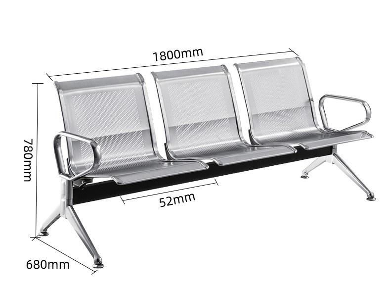 Durable Hospital Public Metal Waiting Chair