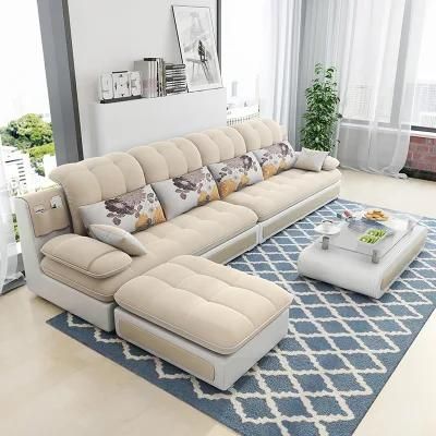 Small Apartment Living Room Corner Removable and Washable Ten Leather Fabric Sofa Combination 2.1//3 Meters