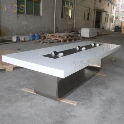 Powered Conference Table Functional Conference Table with Power Boxes Management