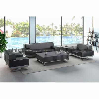 (M-SF35) Modern Lounge Meeting Office Furniture Black Sofa