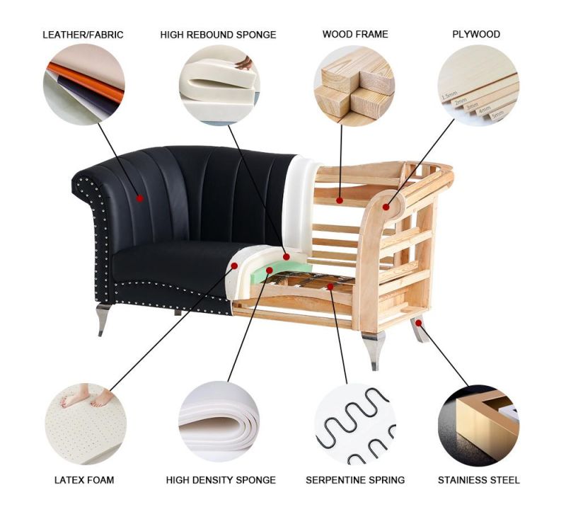 Exclusive Design European Style Simple Upholster Home Furniture Modern Living Room Leisure Fabric Chair Office