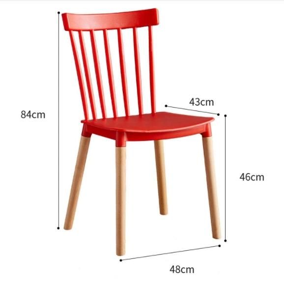 Windsor Plastic Chair with Beech Wood Legs for Cafe Restaurant